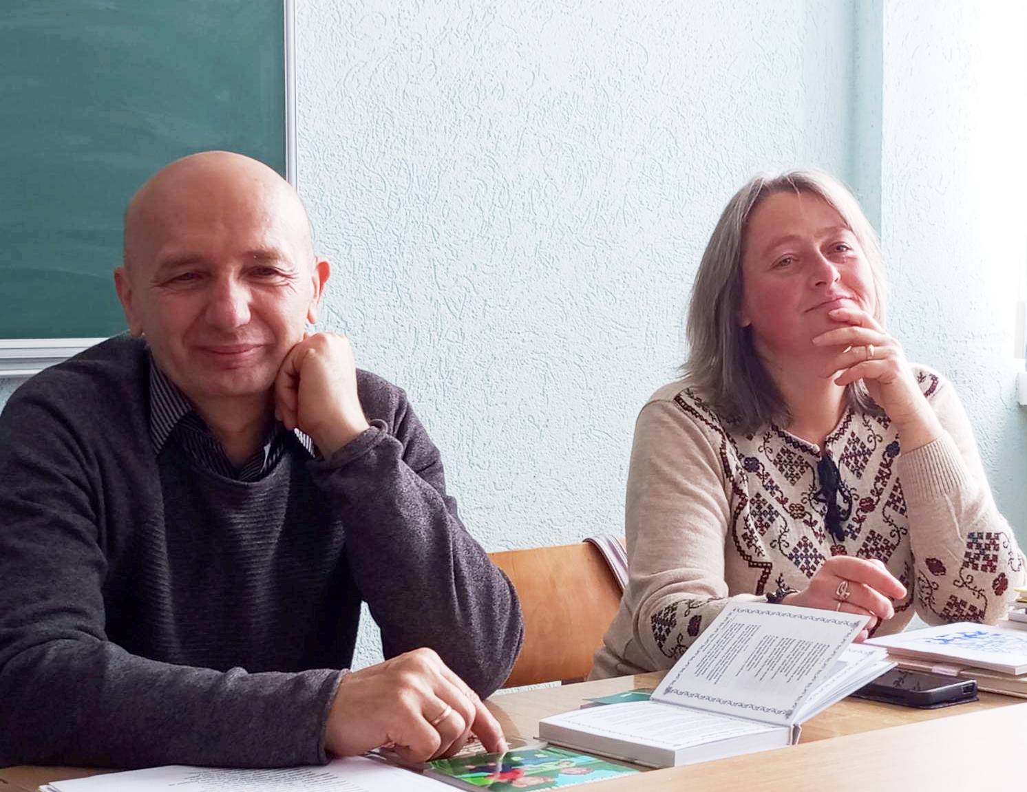 Гості заходу - поетеса Марія Куц-Тарасюк та письменник Віктор Насипаний